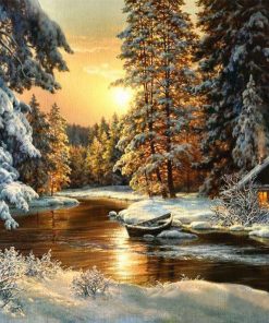 Winter Wonderland Landscape Paint By Numbers