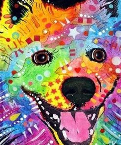 Colorful Golden Retriever Dog Animals Paint By Numbers