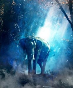 Elephant Twilight Forest Animals Paint By Numbers