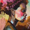 Young African Woman People Paint By Numbers