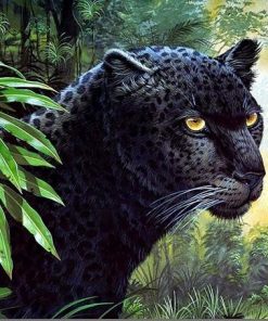 Black Leopard Animals Paint By Numbers