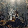 Woman With Wolf of the Forest People Paint By Numbers