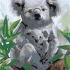 Koala With Her Baby paint by numbers