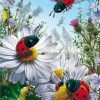 Ladybugs On Flowers paint by numbers