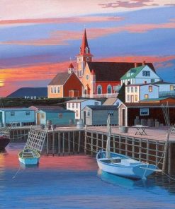 Small Town Docks Cities Paint By Numbers
