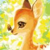 Deer with Butterfly on Nose Animals Paint By Numbers