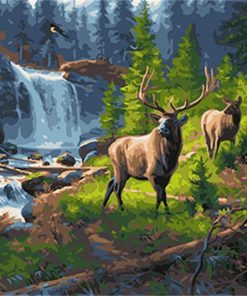 Beautiful Forest Deer Animals Paint By Numbers