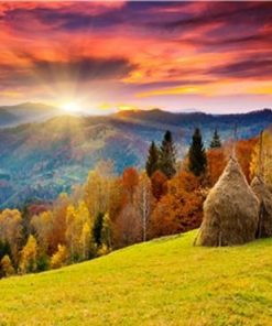 Sunrise Scenery Landscape Paint By Numbers