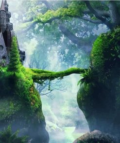 Hidden Forest Castle Landscape Paint By Numbers