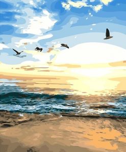 Seascape Acrylic Paint DIY Paint By Numbers
