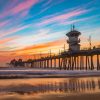 Colorful Sunset on the Beach  Landscape Paint By Numbers