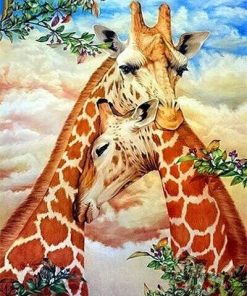 Giraffes Hug Animals Paint By Numbers