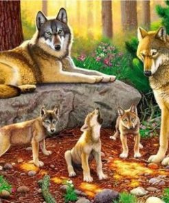 Wolf Family Animals Paint By Numbers