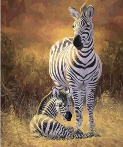 Zebra In Savanna Animals Paint By Numbers