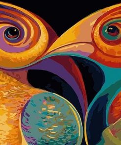 Aesthetic colorful Birds Paint By Numbers