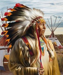 American Indian Man People Paint By Numbers