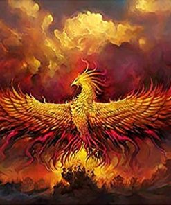 Flamed Phoenix Birds Paint By Numbers