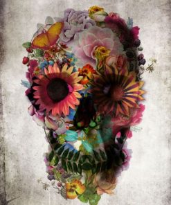 Garden Skull Light Flowers Paint By Numbers