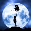 Girl Balloons Silhouette NEW Paint By Numbers