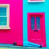 Pink And Blue House paint by numbers