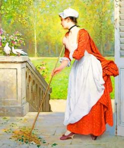 Joseph Caraud Cleaning Woman paint by numbets