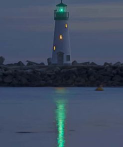 Walton Lighthouse In Santa Cruz California paint by numbers