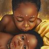 Black African American Kids paint by numbers