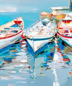 Vintage Boats paint by numbers