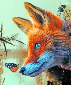 Butterfly And Fox paint by numbers