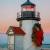 Christmas Lighthouse Paint by numbers