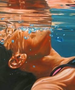 Lady Underwater paint by numbers