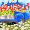 Truck Floral Garden paint by numbers