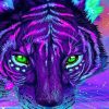 Aesthetic Purple Tiger Paint by numbers