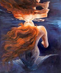 Mermaid Underwater Art paint by numbers