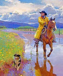 Cowboy And Pet Paint by numbers