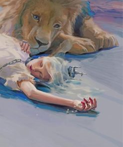 Girl And Lion Paint By Numbers