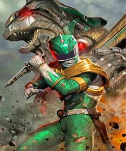 green-power-rangers-illustration-paint-by-number