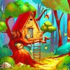 Forest Tree House Paint by numbers