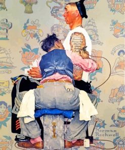 Norman-Rockwell-with-the-tattoo-guy-paint-by-numbers