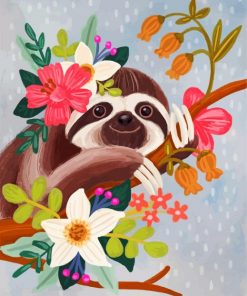 sloth-illustration-paint-by-number