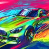 Mercedes Car Art Paint by numbers