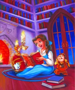 Disney Belle Princess Reading Book Paint by numbers