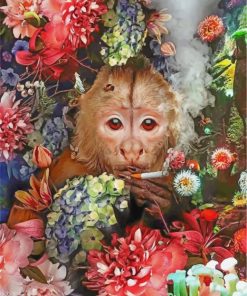 monkey-smoking-paint-by-numbers