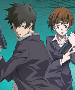 Akane Tsunemori And Shinya Kogami Paint by numbers