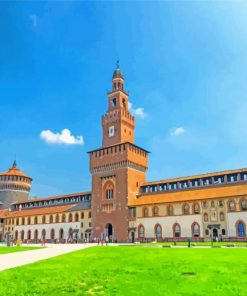 Sforzesco-Castle-milan-paint-by-number