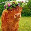 Cow Wearing Flower Crown