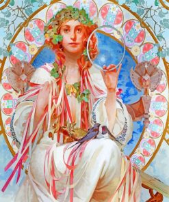 Alphonse Mucha Art paint by number