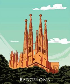 Barcelona Gaudi Sagrada Paint By Numbers