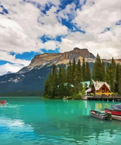 Emerald Lake Canada paint by number