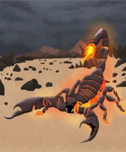 Fantasy Fire Scorpion Paint By Number